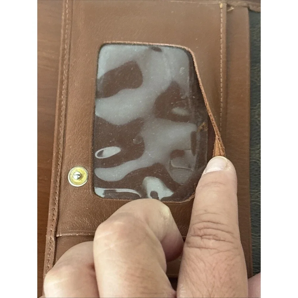 Celine Paris Long Wallet Macadam Brown Bi Fold Snap Coated Canvas Leather Trim - Picture 12 of 16